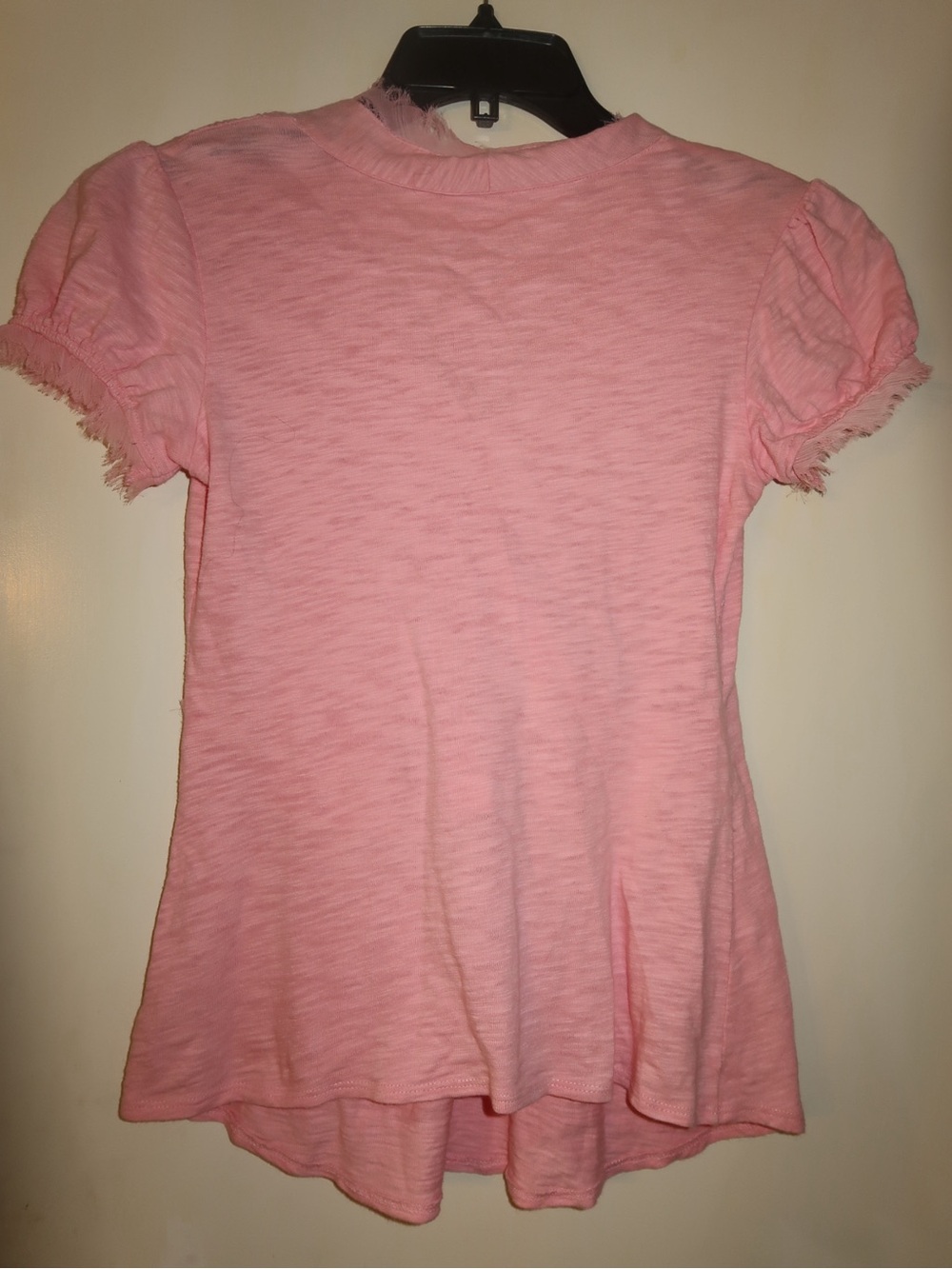 INC International Concepts Pink Floral Appliqué Short Sleeve Top - Picture 2 of 2